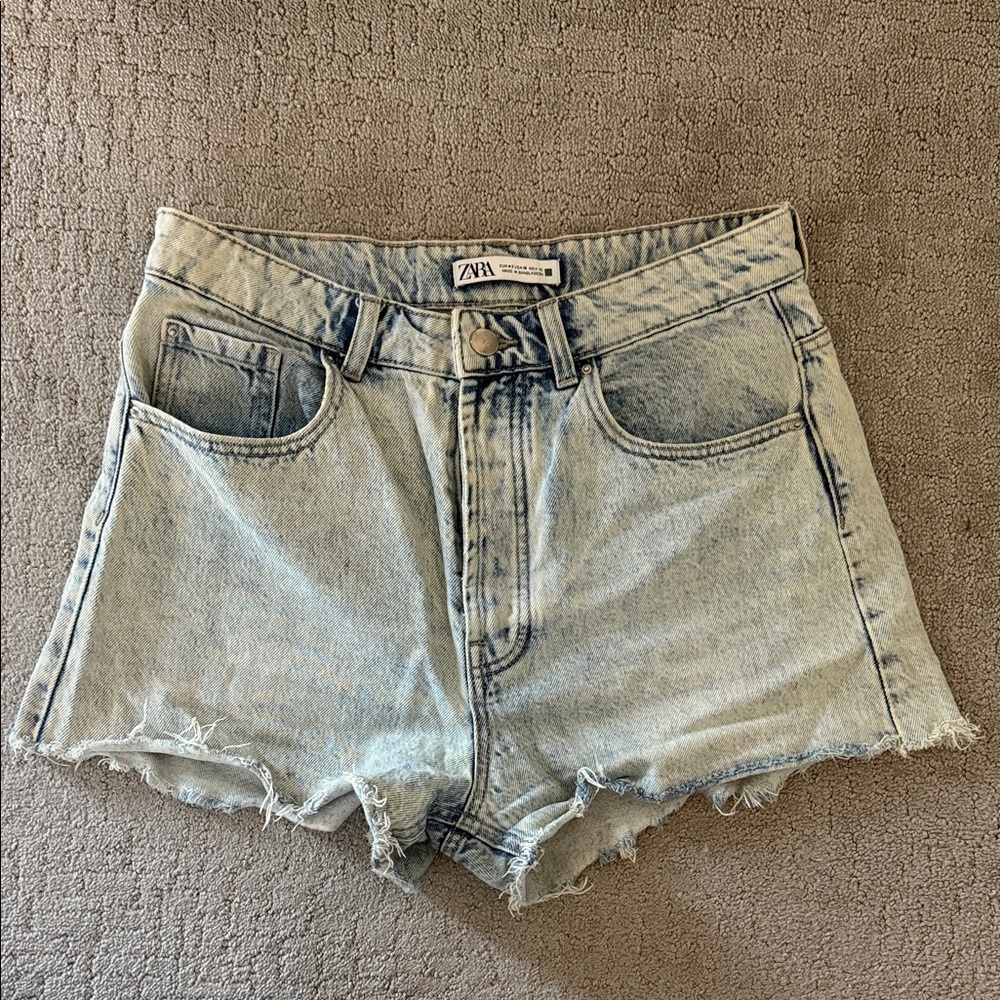 Zara Faded Blue Jean Shorts for Women